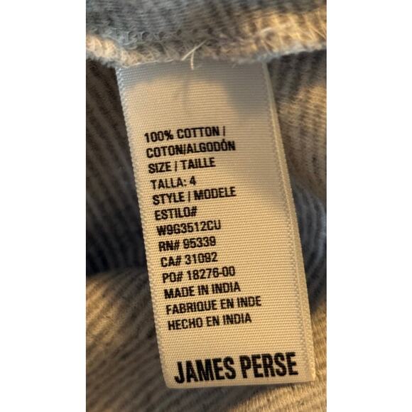 Not For Sale Standard James Perse Hoodie Women Small Gray Striped Kangaroo - Picture 7 of 9